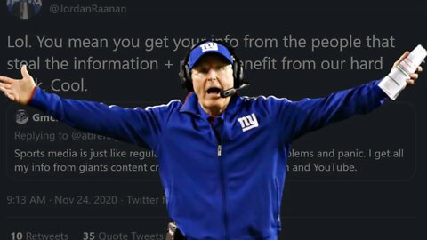 Snobby New York Giants Reporter Rips Giants YouTubers