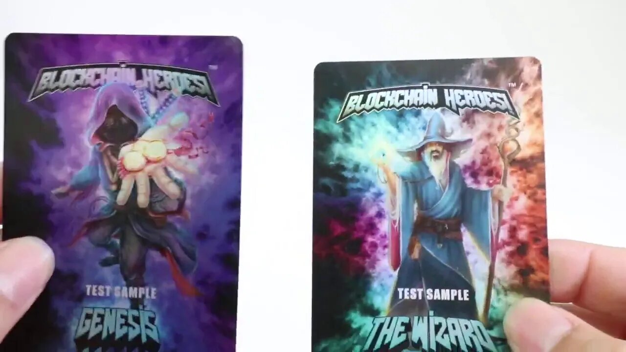 Blockchain Heroes Physical Card Samples