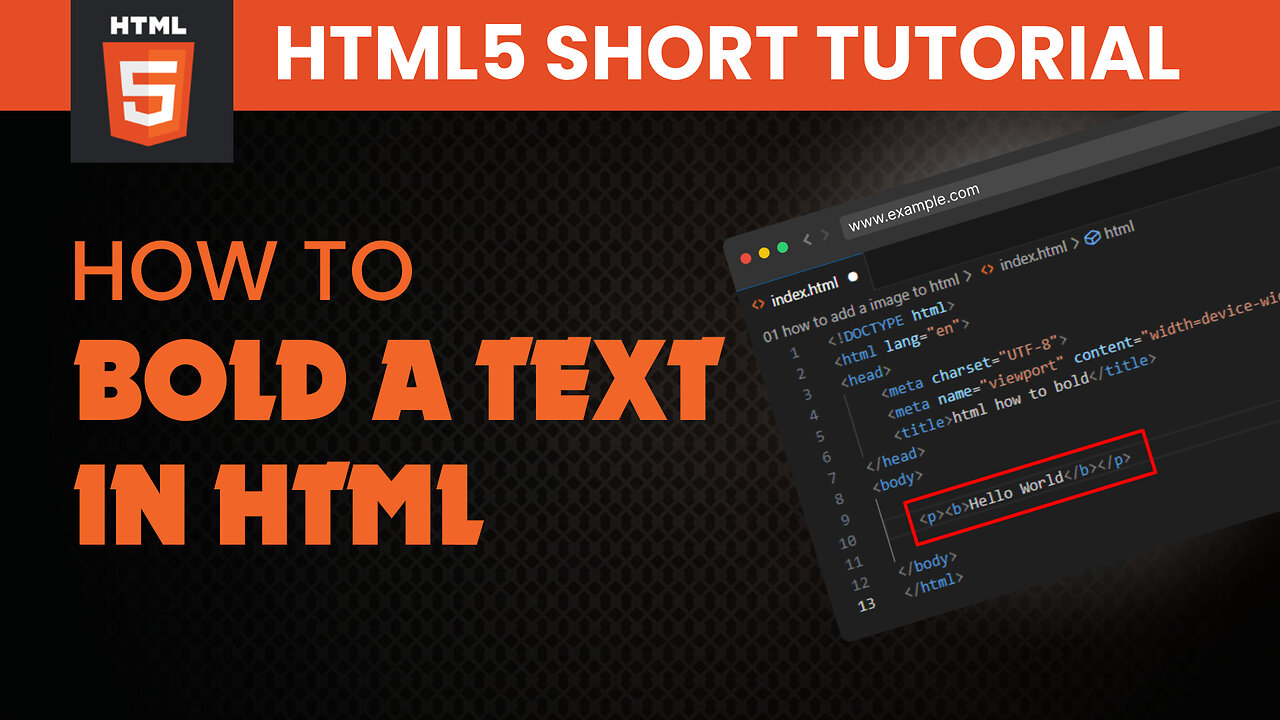 html how to bold