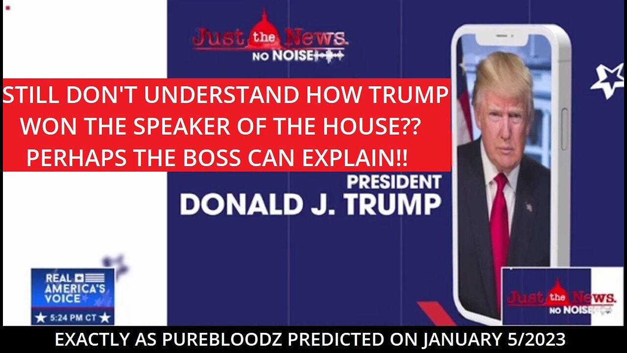 EXACTLY AS PUREBLOQDZ PREDICTED ON JAN 5, TRUMP EXPLAINS HOW HE WON SPEAKER OF THE HOUSE