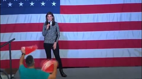 Protestor Interrupts Nikki Haley: No New Wars, America First