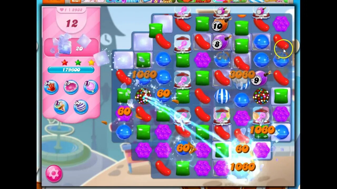 Candy Crush Level 2932 Talkthrough, 30 Moves 0 Boosters