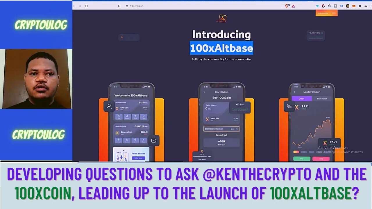 Developing Questions To Ask @kenthecrypto And The 100xcoin, Leading Up To The Launch Of 100xAltbase?