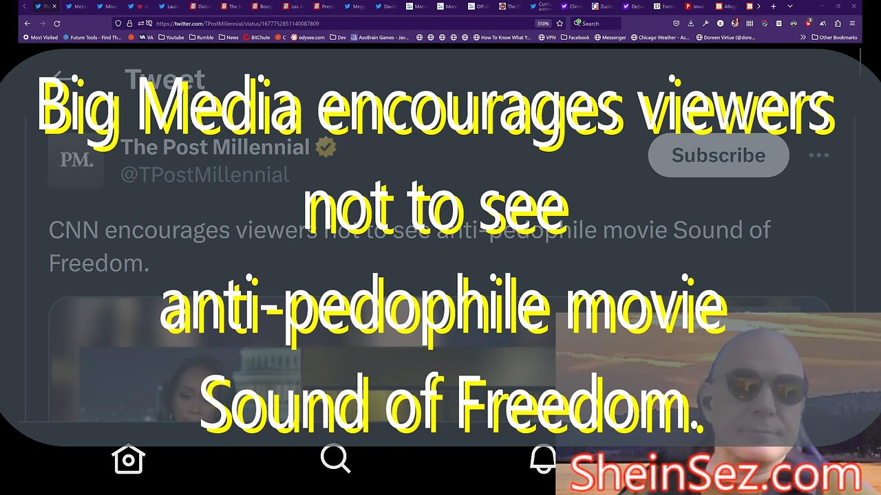 Big Media encourages viewers not to see anti-pedophile movie Sound of Freedom.-SheinSez 224