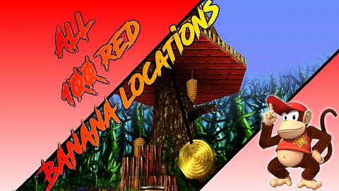 Donkey Kong 64 - Fungi Forest - Diddy Kong - All 100 Red Banana Locations