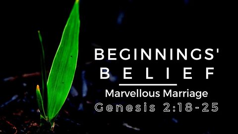 04/10/20 | Marvellous Marriage (Genesis 2:18-25) | Bible talk for Adults