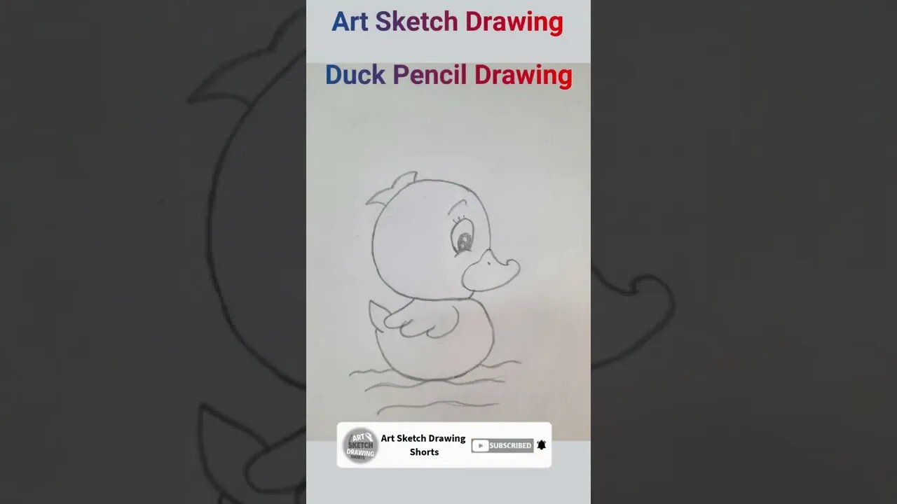 Pencil Drawing Easy Duck Shorts 3 #duckdrawing #shortvideos