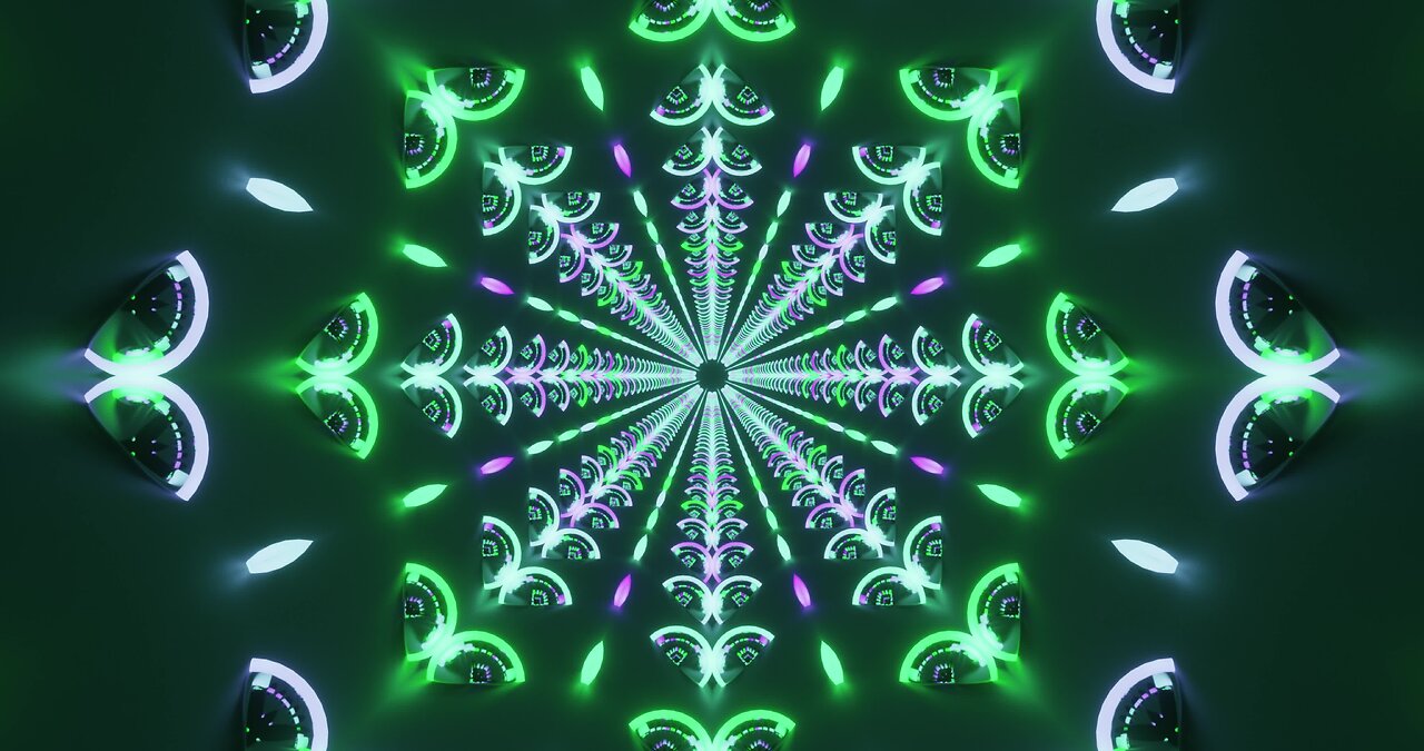 👍 green purple abstract neon tunnel vj loop [screensaver 4k free]