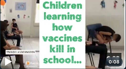 Children learning how vaccines kill in school...