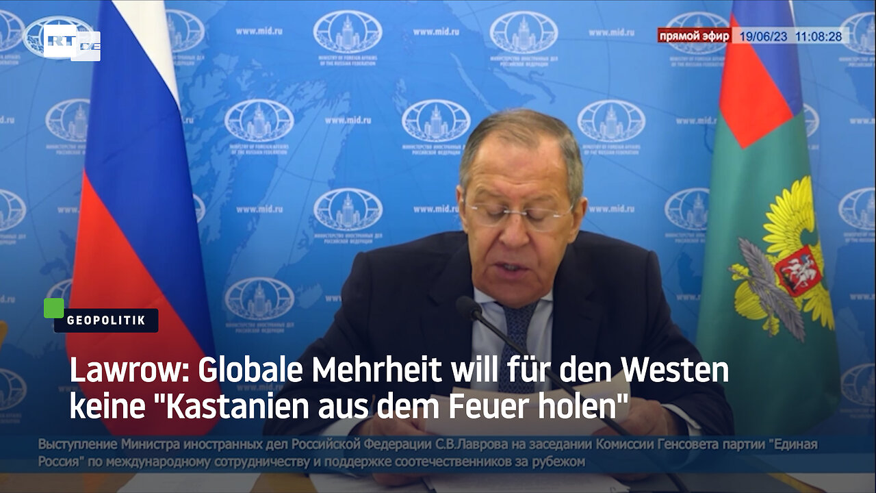 Lawrow: Globale Mehrheit will für den Westen keine "Kastanien aus dem Feuer holen"