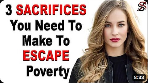 The 3 SACRIFICES You Need To Make to Escape Poverty