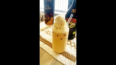 Baileys irish cream iced coffee #satisfyingvideo #Baileys #Christmas #viralvideochallenge