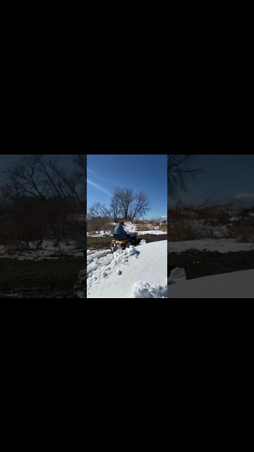 Almost getting stuck with his tractor #shorts