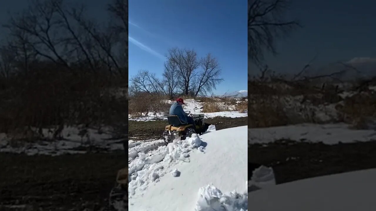 Almost getting stuck with his tractor #shorts