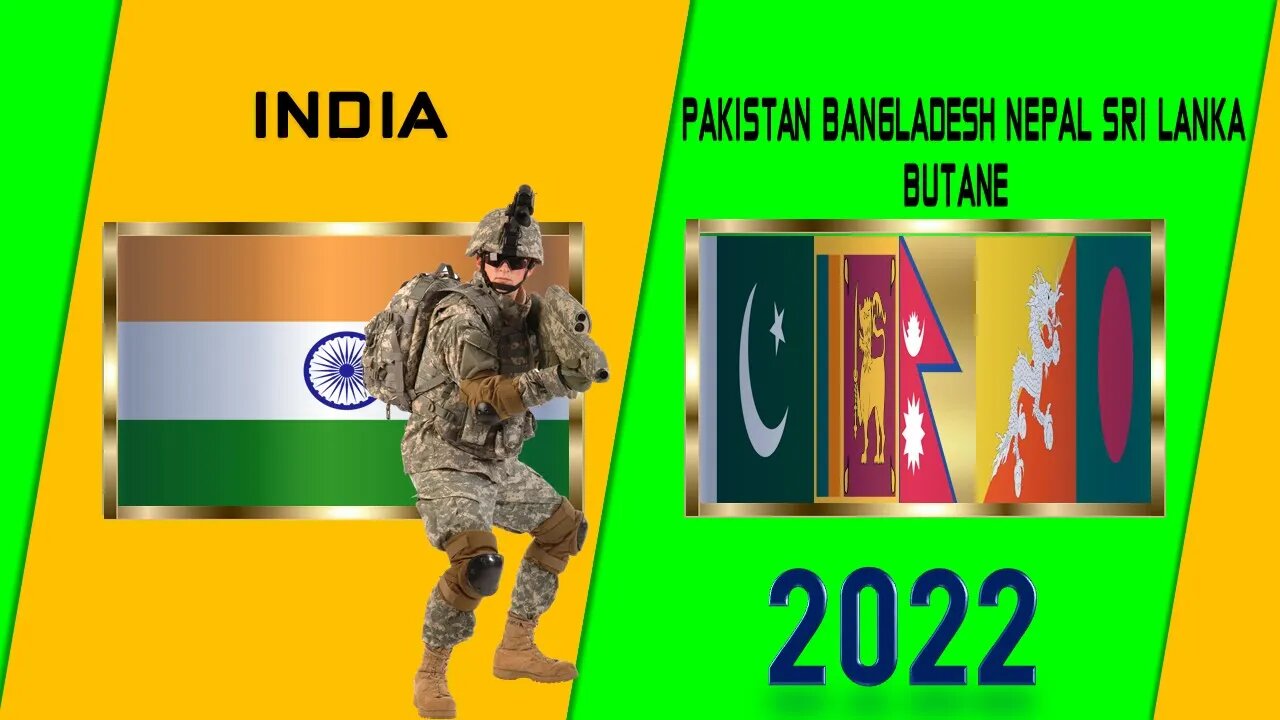 India VS Pakistan Bangladesh Nepal Sri Lanka Butane Military Power Comparison 2022 | 🇮🇳vs🇵🇰