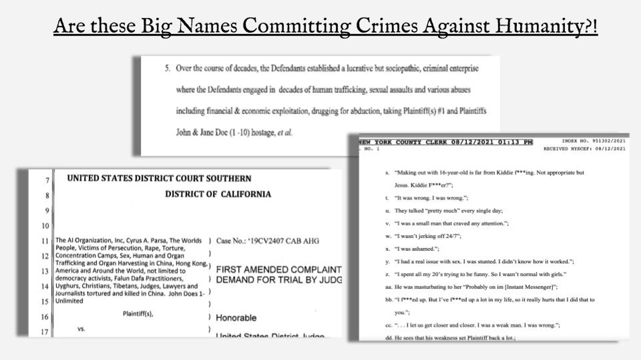 Are these Big Names Committing Crimes Against Humanity?!