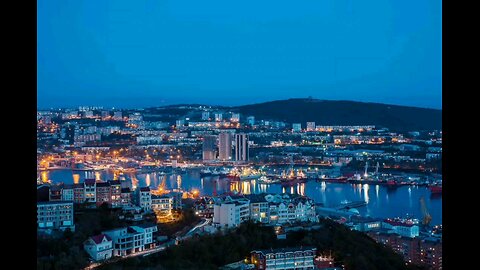 Beautiful Vladivostok at sunset