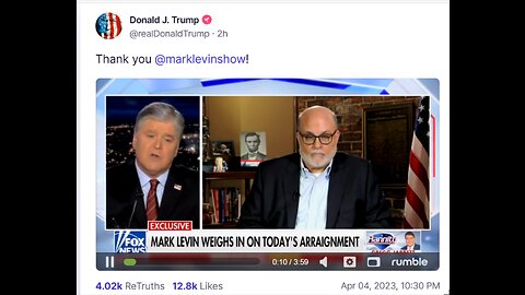 Donald J Trump TS post Apr 04, 2023, 10:30 PM