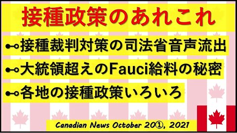 司法省音声流出/大統領超え給料のFauci/各地の政策