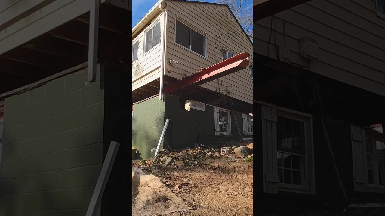 We LIFTED the HOUSE! #homeimprovement #renovation #construction