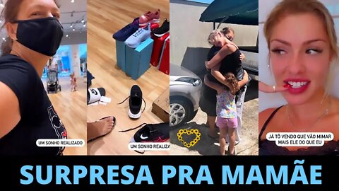 TALITA ENCONTRA A MÃE E VAI FAZER COMPRAS PRA ELA