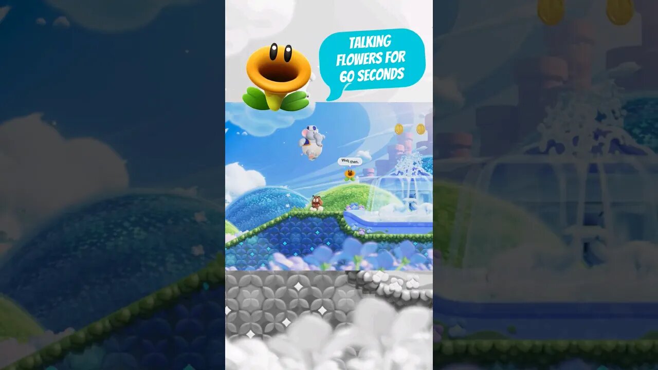 60 Seconds of TALKING FLOWERS from Super Mario Bros Wonder #shorts #mariowonder #supermariowonder