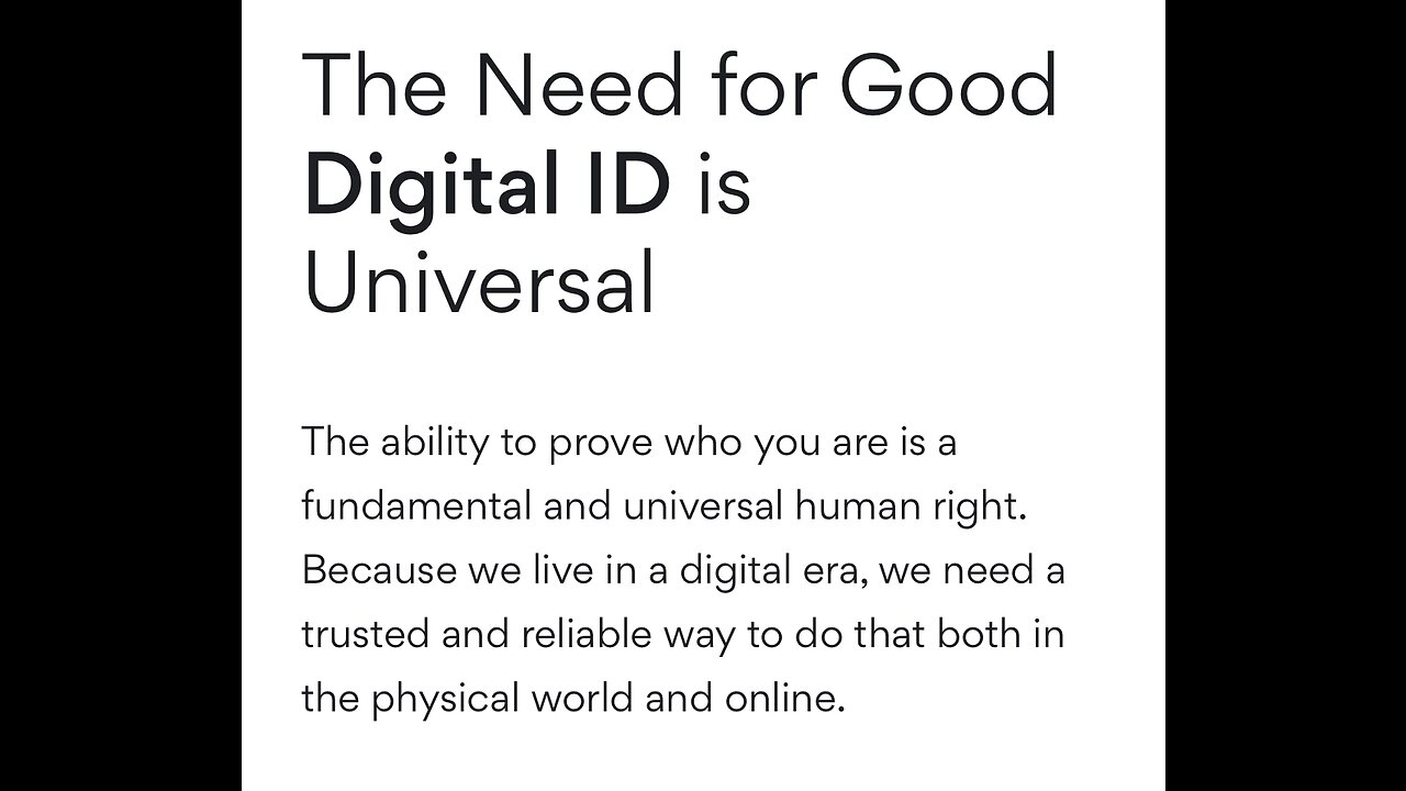 What is UN Digital ID? - Just like Operation WarpSpeed Trump will betray us with Voter ID/Digital ID