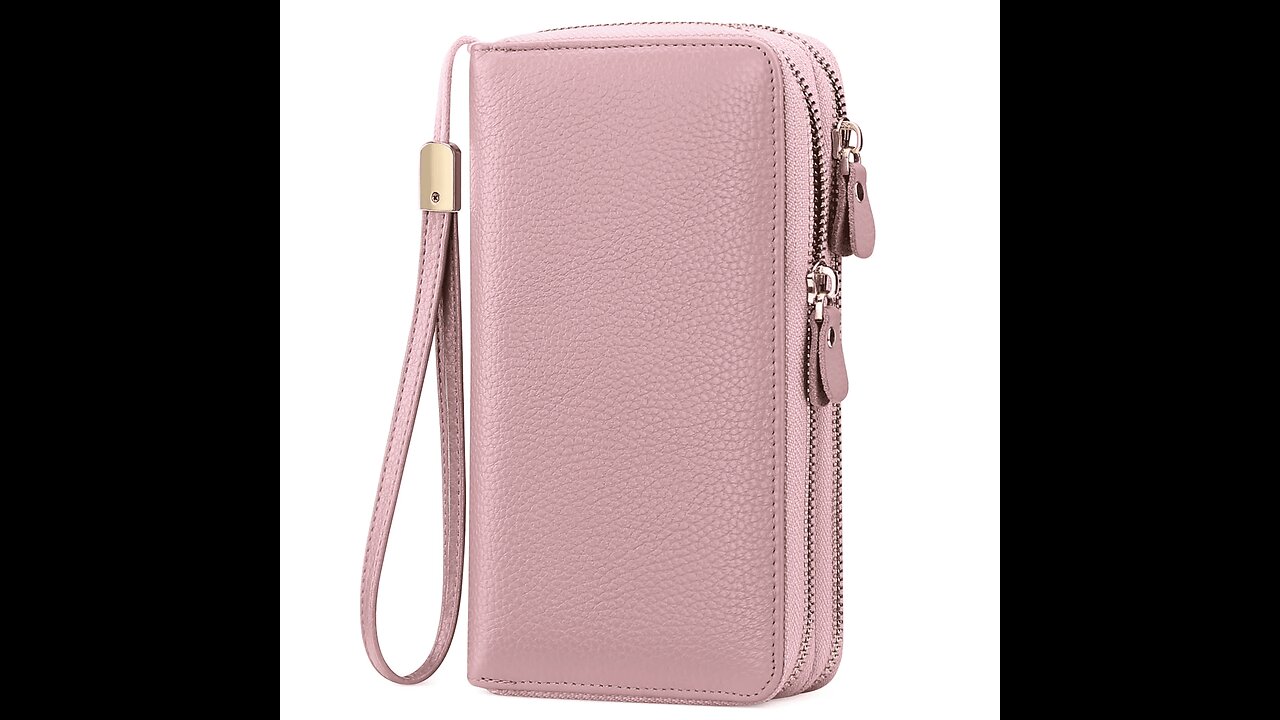 SENDEFN RFID Blocking Leather Zip Around Large Wallet for women Credit Card Cluch Holder Phone...