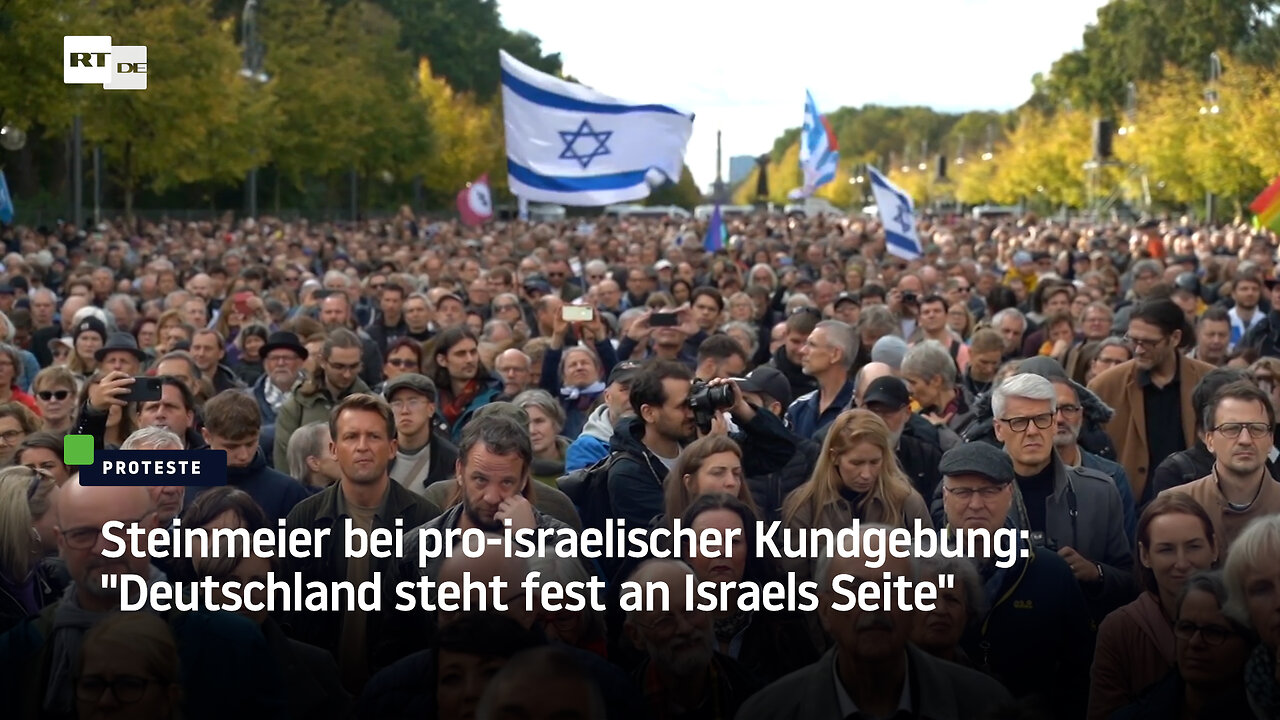 Steinmeier bei pro-israelischer Kundgebung: "Deutschland steht fest an Israels Seite"