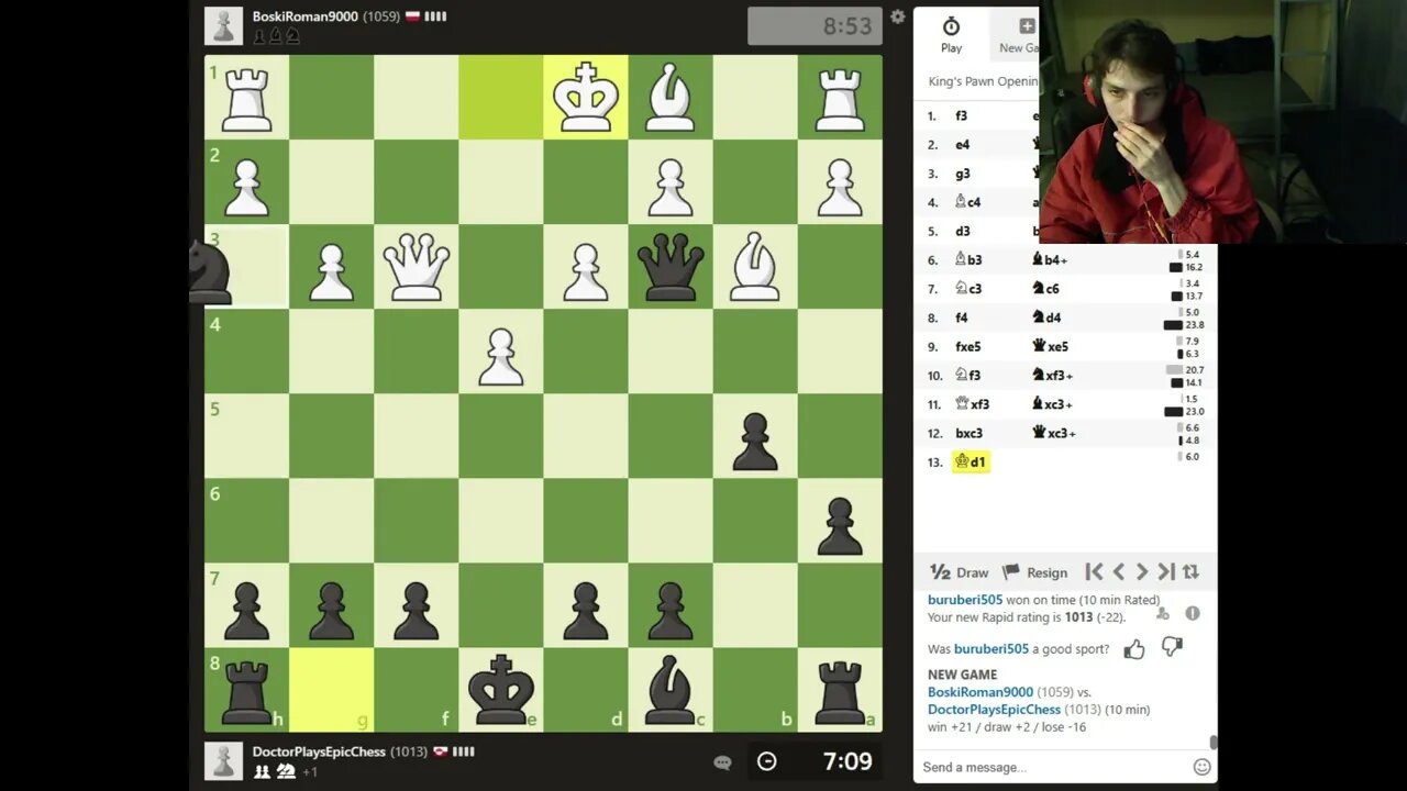 Online Rated Chess Match #13 On PC With Live Commentary