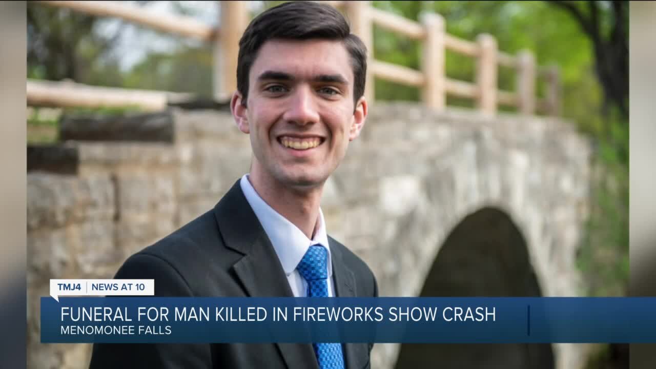 Funeral held for man killed in fireworks show crash in Menomonee Falls