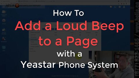 How to Add a Loud Beep to a Page with a Yeastar Phone System