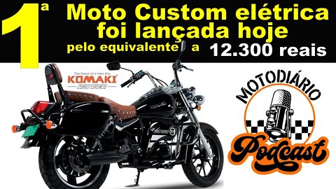 1ª MOTO CUSTOM ELÉTRICA FOI Lançada HOJE pelo equivalente a 12.324 reais. Você teria UMA?