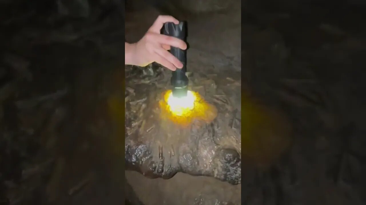 Glowing stones in Ruby Falls #shorts #undergroundwaterfall #nature