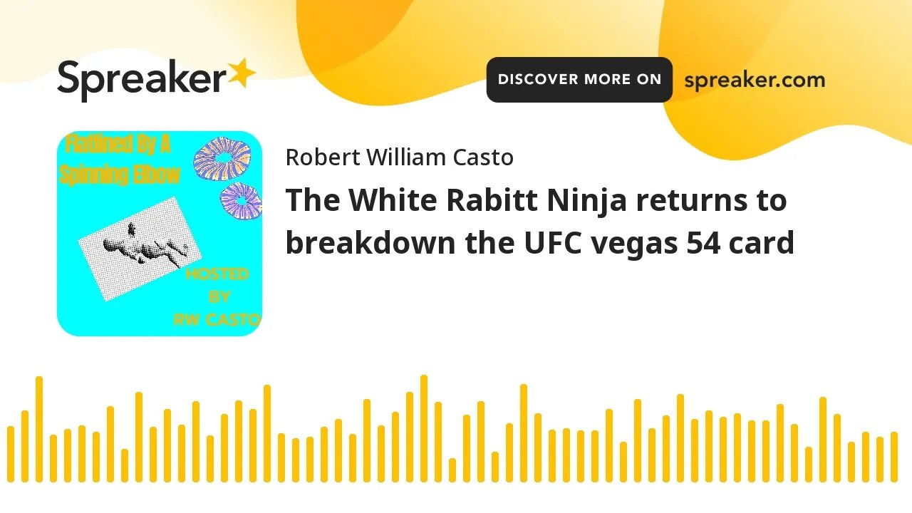 The White Rabitt Ninja returns to breakdown the UFC vegas 54 card