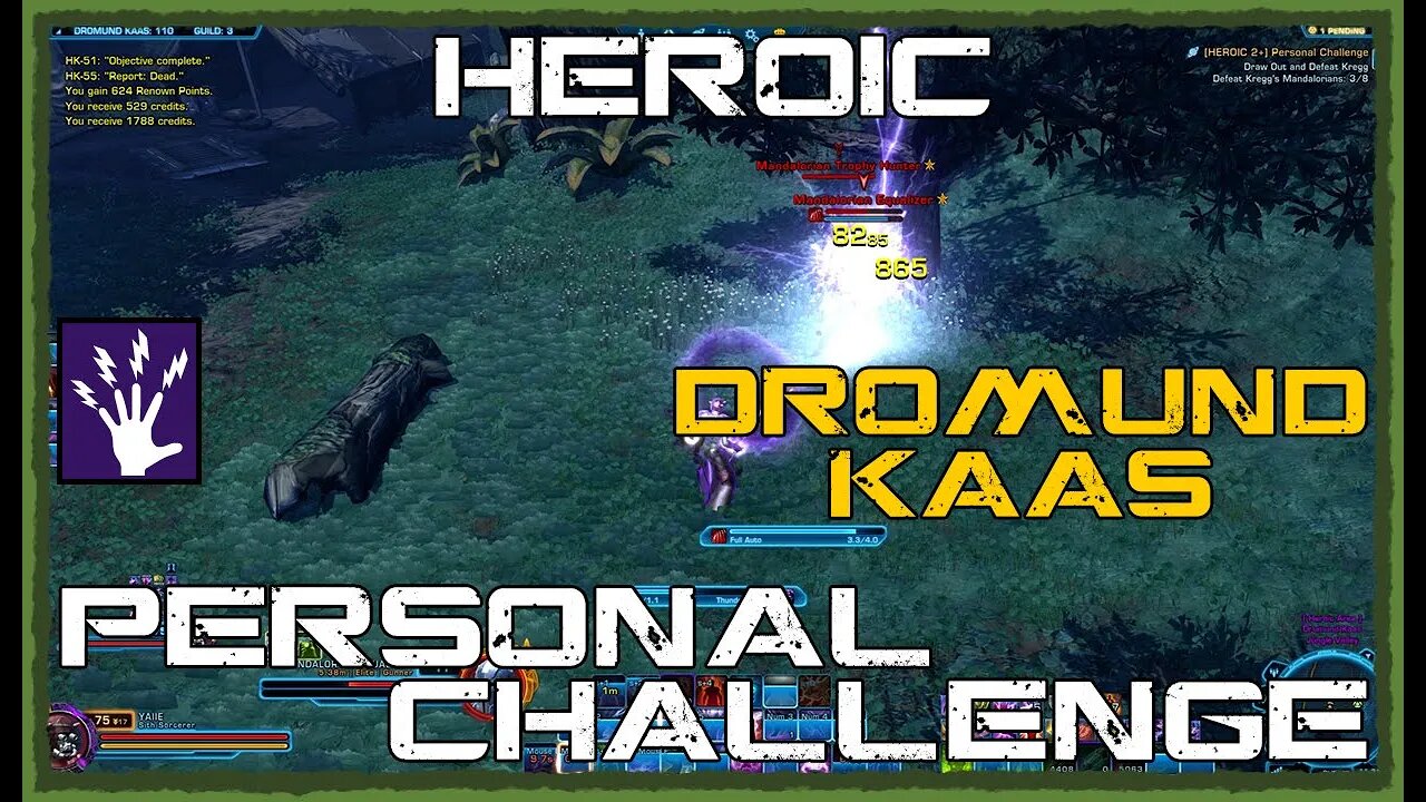 SWTOR Dromund Kaas Heroic Mission - Personal Challenge | Level 75 DPS Lightning Sorcerer | PvE 2020