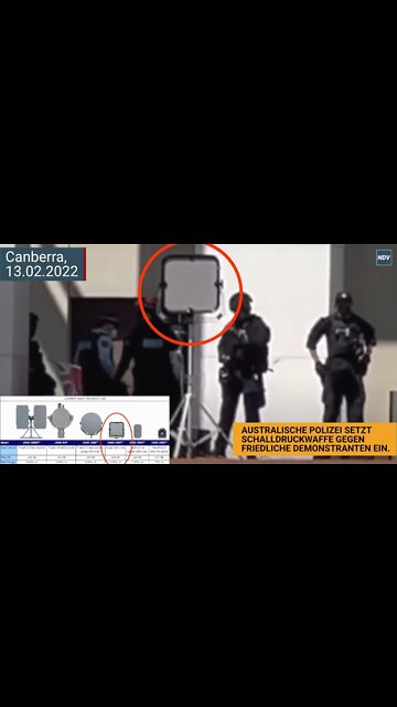 Sonic weapons equipment on the roof of police officers