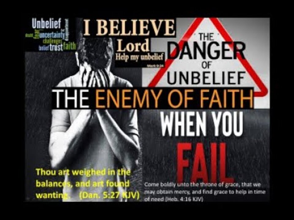 Don't Fail The Test Through Unbelief, Stand Your Ground, Defeat The Enemy Of Your Faith