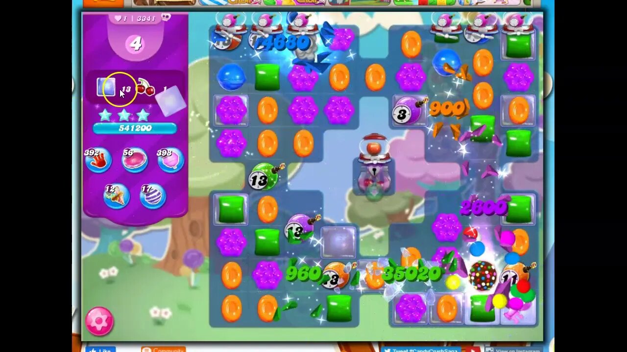 Candy Crush Level 3341 Talkthrough, 19 Moves 0 Boosters