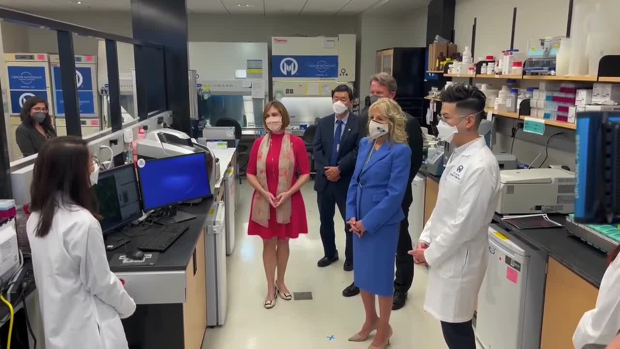 First Lady Dr. Jill Biden visits Moffitt Cancer Center