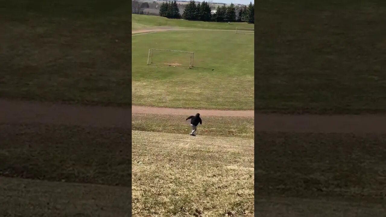 Longboarding down a tall hill