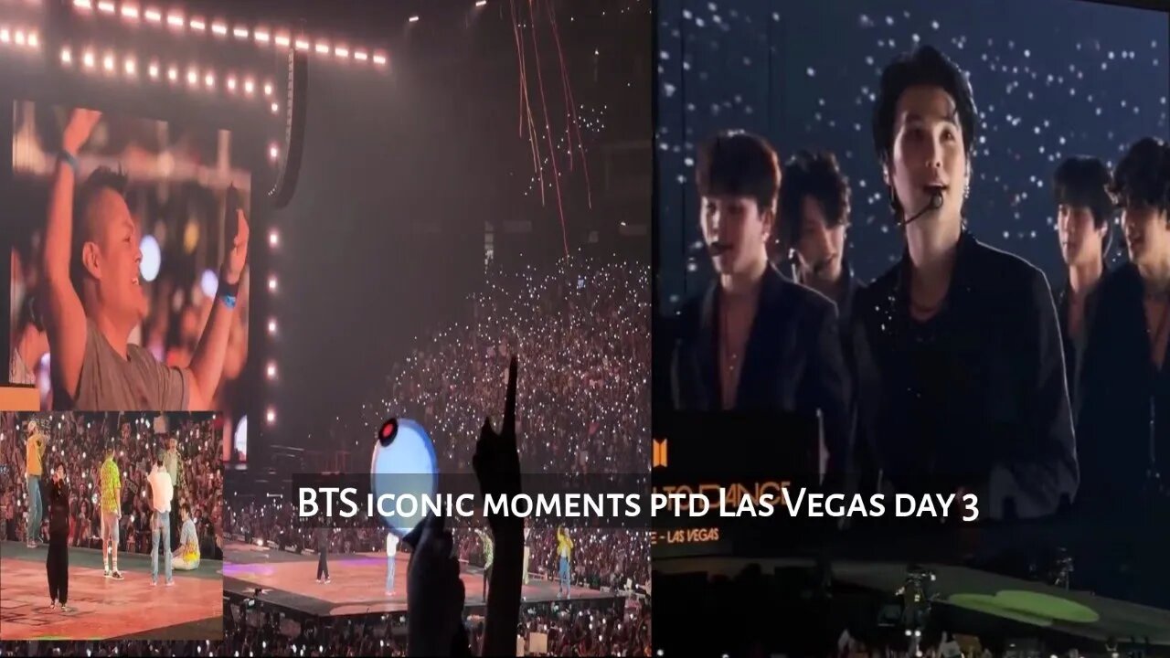 BTS iconic moments PTD las vegas concert day 3 - V gentleman make some noise+ cute & funny 😂 moments