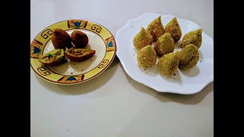 COXINHA DE ERVILHA COM CARNE BOVINA MOIDA