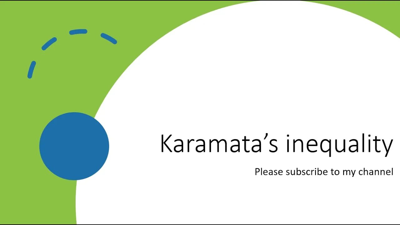 Karamata inequality