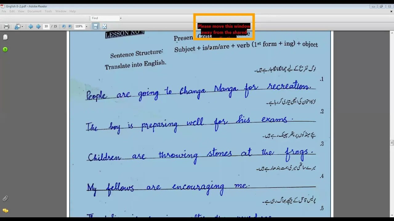 English B class VI 20 April,2021