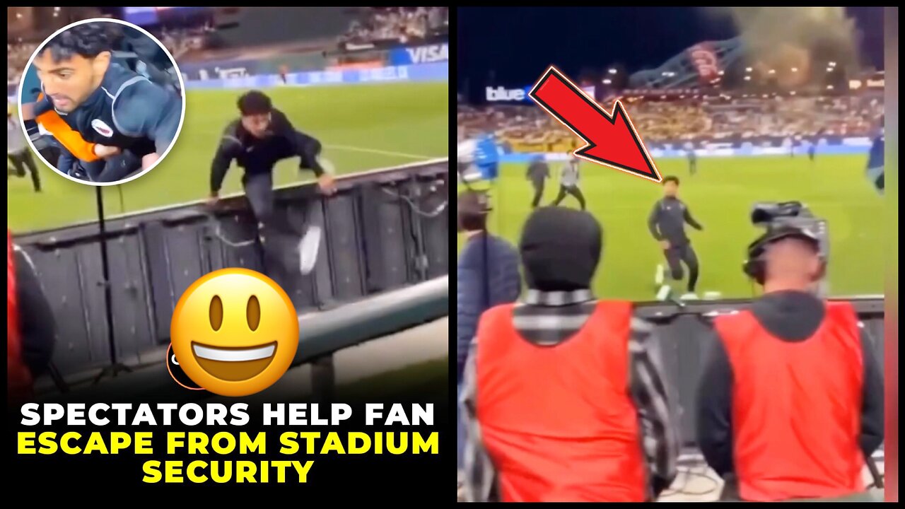 Spectators Help Pitch Invader Escape from Stsdium Security