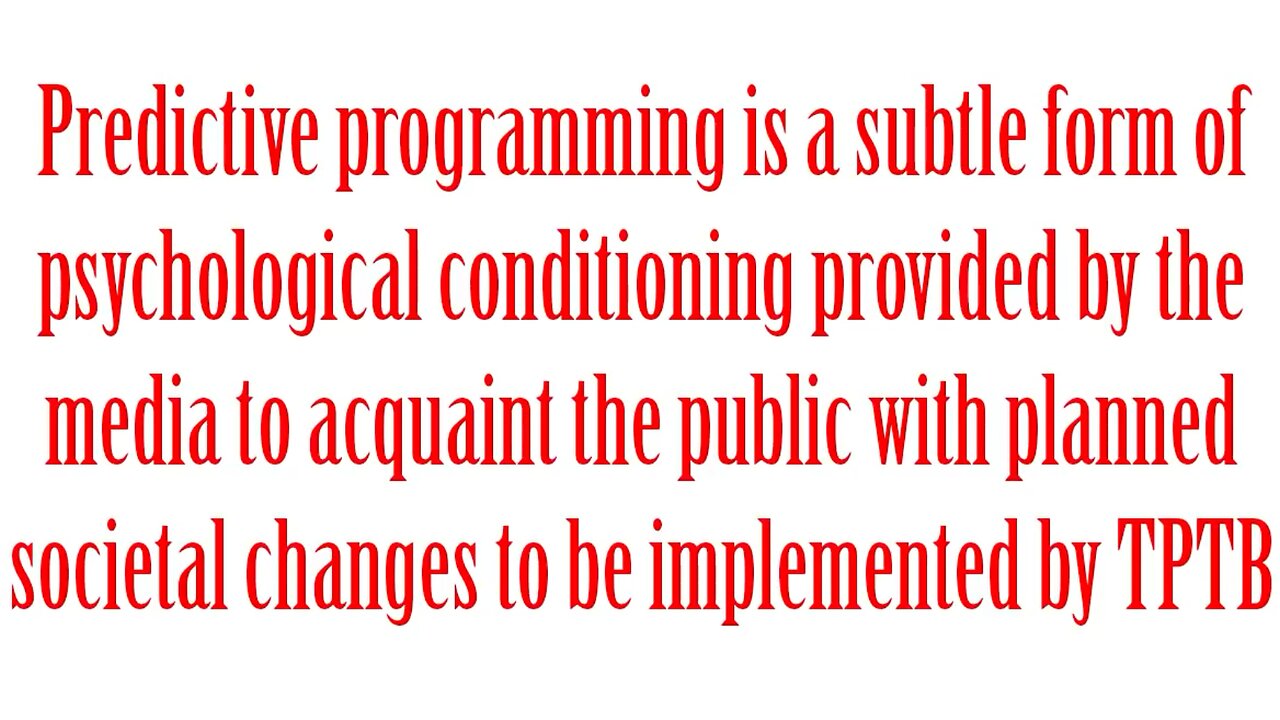 Predictive Programing, When Fantasy Becomes Your Reality! ODD TV
