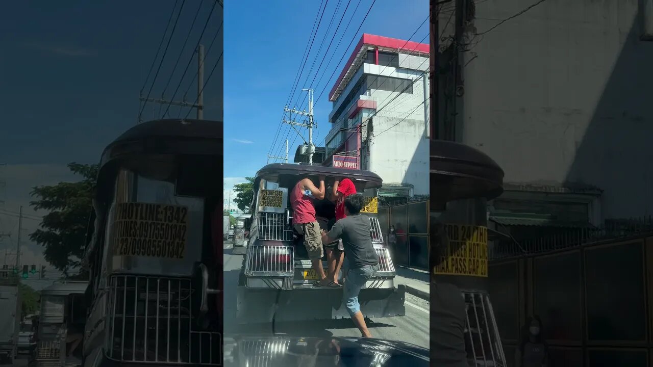 Jeepney Standing on Back #shorts #shortsvideo #philippines