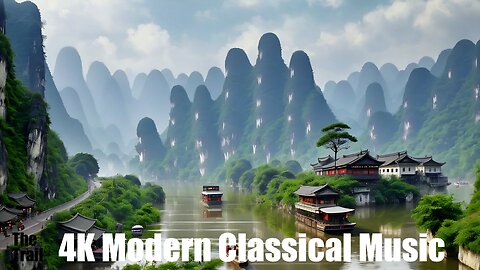 Modern Classical Music - Discovering New Land | (AI) Audio Reactive Cinematic | Li River in Guangxi