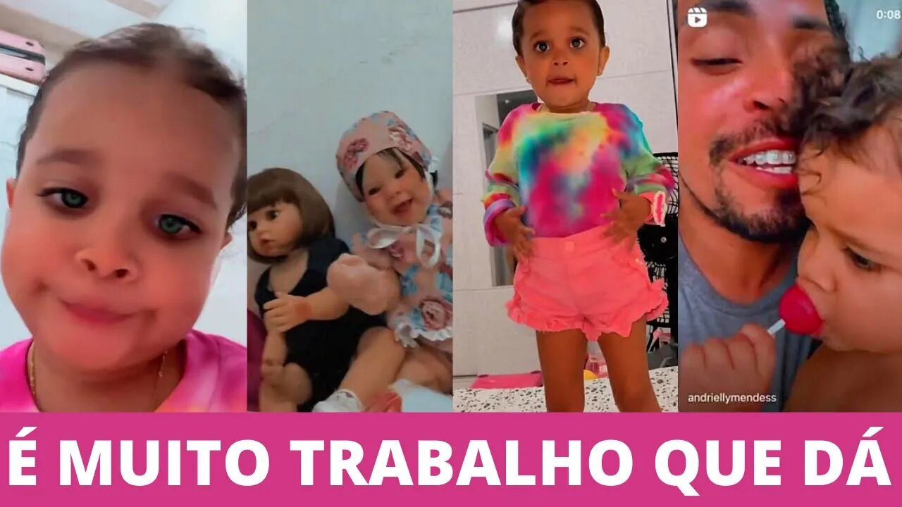 ANDRIELLY COM SEU TIO E SUA MÃE JOYCE QUE TROCA AS FRALDAS DAS BONECAS DE ANDRIELLY TURMA CARLINHOS